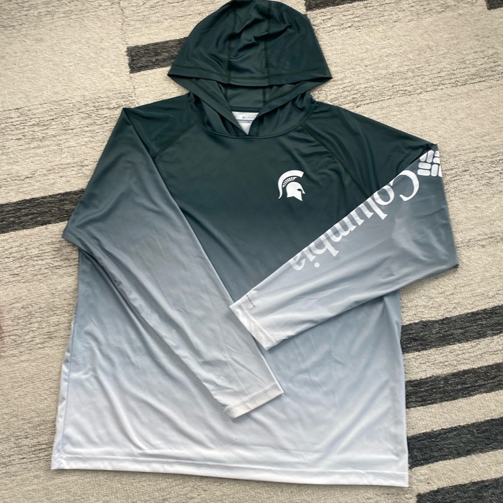 Columbia ombré SPARTAN long sleeve pullover hoodie